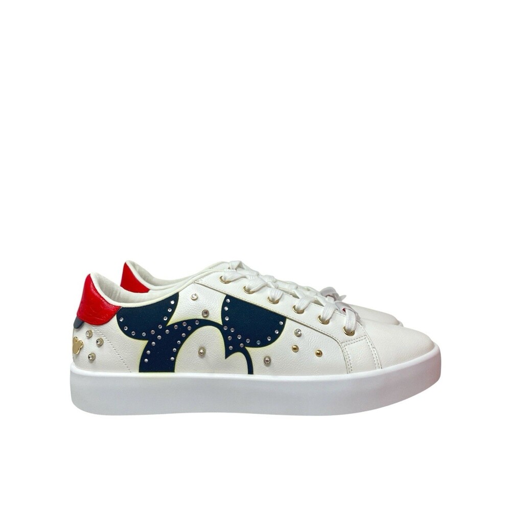 Aldo x Disney Platform Sneakers Womens 11 White Mickey Mouse Rhinestone